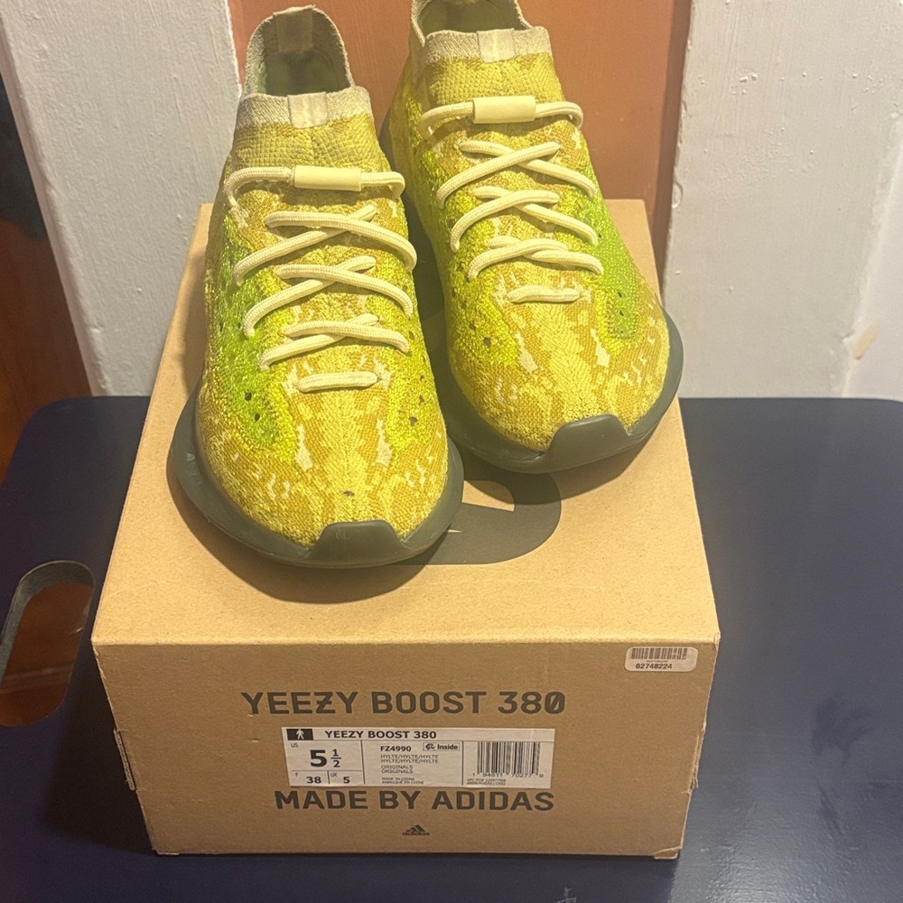 Yeezy Boost 380 Kids Sneakers - Lime and Olive